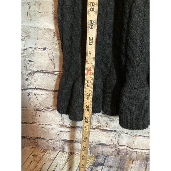 Aware By Vero Moda Sweater Dress Womens Small Black Cable Knit Puff Sleeve Knit - Picture 9 of 13